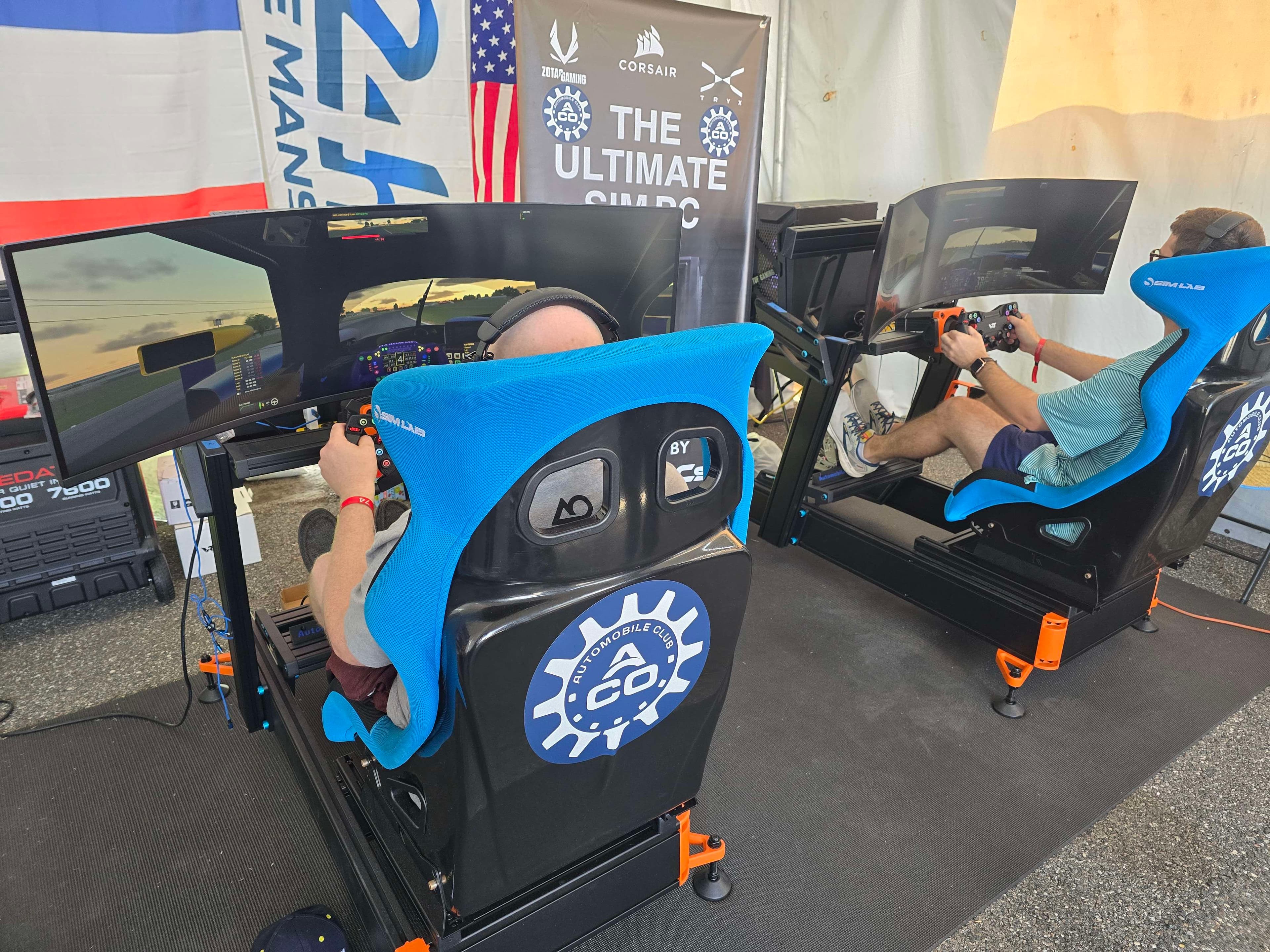 Motorsport-grade racing simulators in action